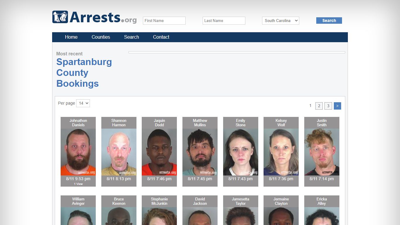 Spartanburg County Arrests and Inmate Search