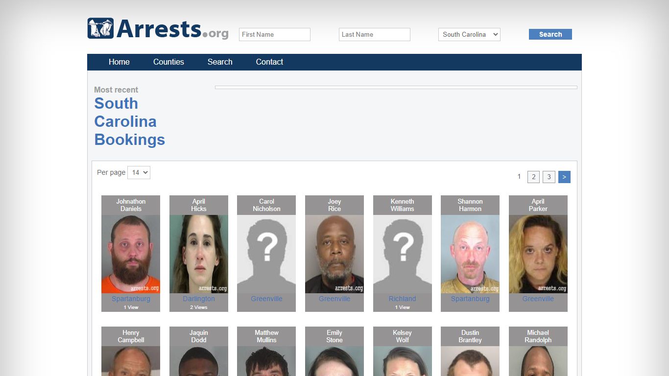 South Carolina Arrests and Inmate Search